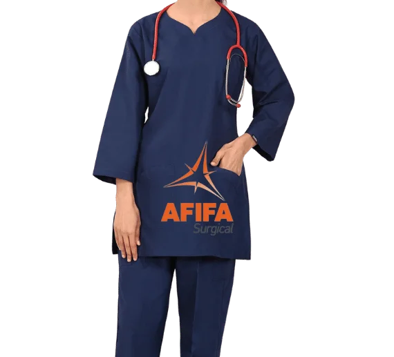 Vat Navy Scrubs for Doctors with Name