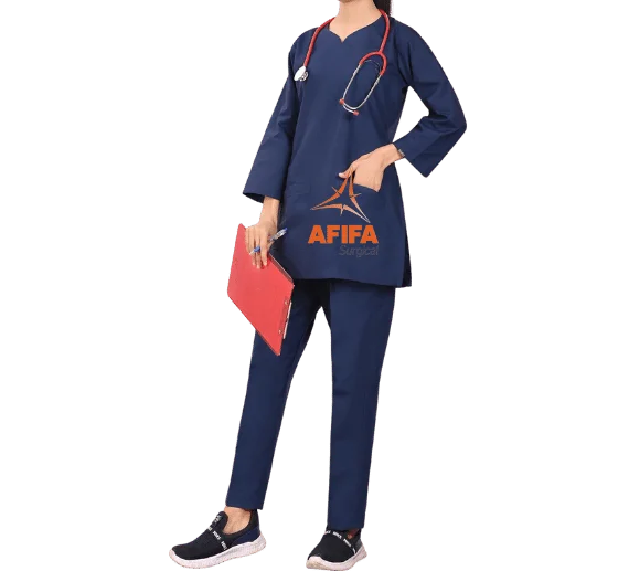 Vat Navy Scrubs for Doctors with Name
